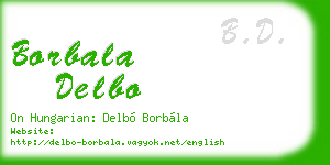 borbala delbo business card